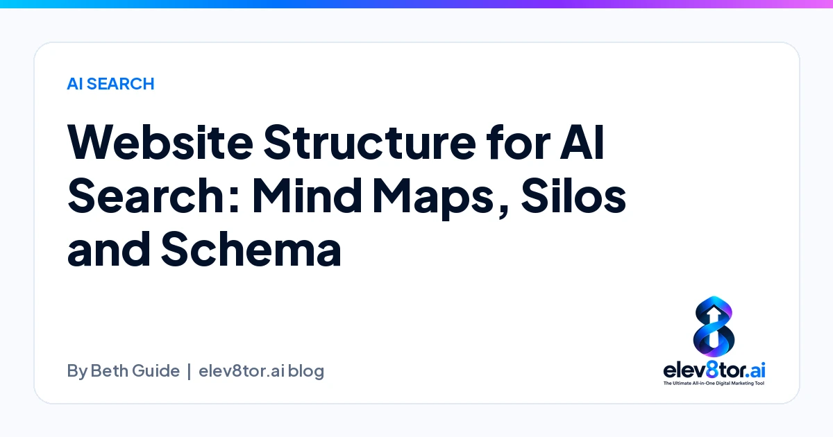 Website Structure for AI Search: Mind Maps, Silos and Schema, an elev8tor.ai blog post by Beth Guide